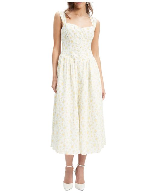 Bardot Malea Print Lace-Trim A-Line Dress