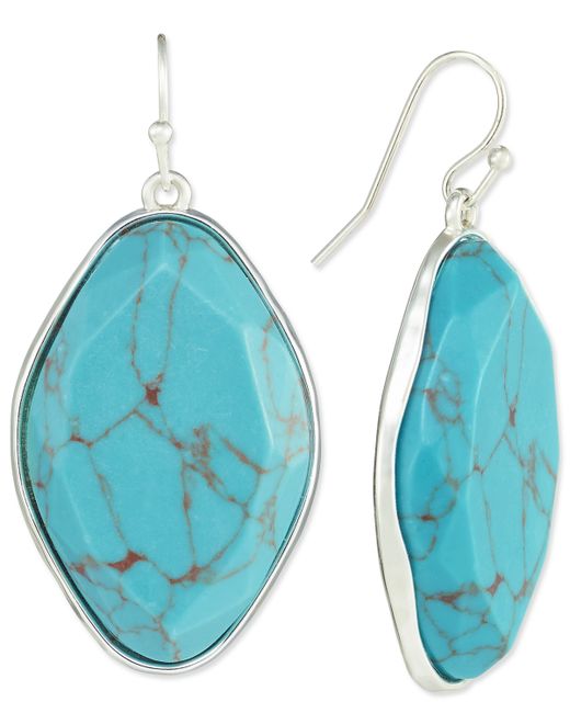 Style & Co Gold-Tone Oval Stone Drop Earrings Created for