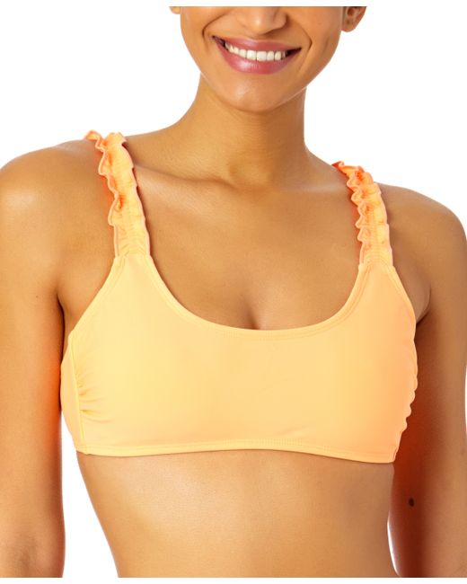 Salt + Cove Salt Cove Juniors Ruffle-Strap Tie-Back Bikini Top Created for Macy