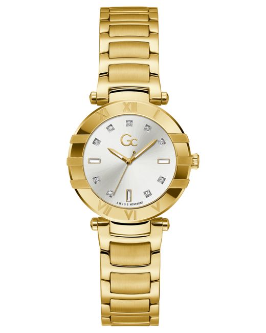 Guess Gc Cruise Swiss Gold-Tone Stainless Steel Bracelet Watch 32mm