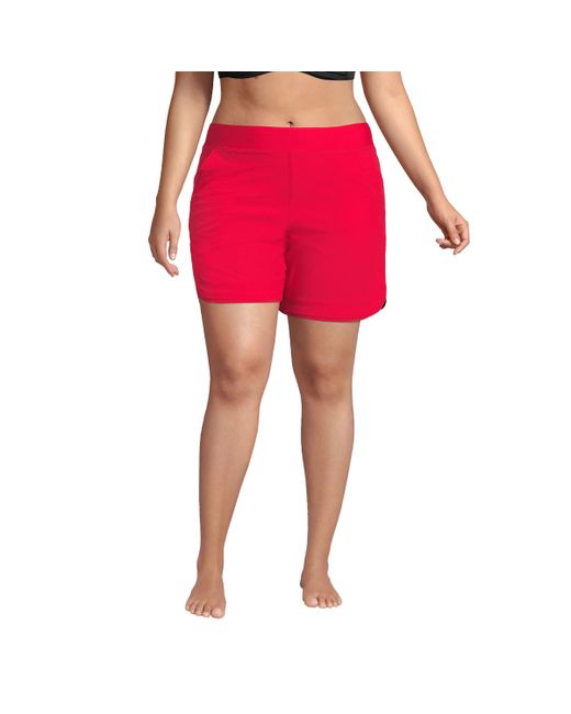Lands' End Plus 5 Quick Dry Swim Shorts with Panty