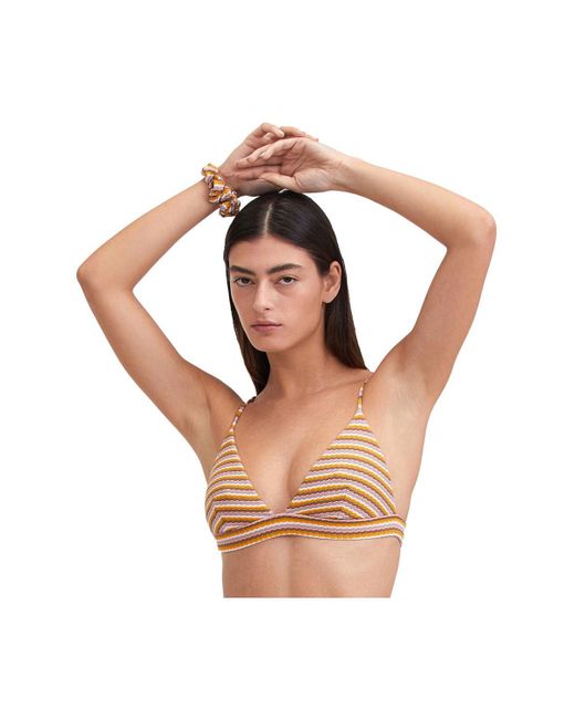 Gottex Textured Triangle bikini bra swim top