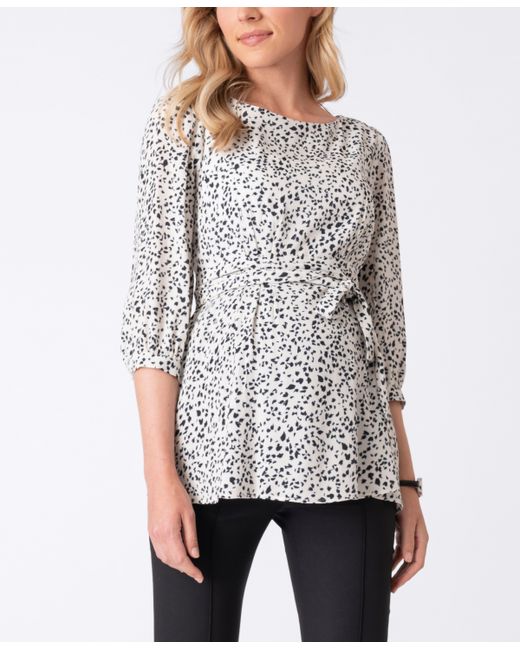Séraphine Printed Belted Maternity Blouse