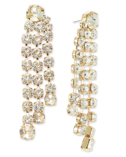 I.N.C. International Concepts Tone Crystal Layered Drop Earrings Created for