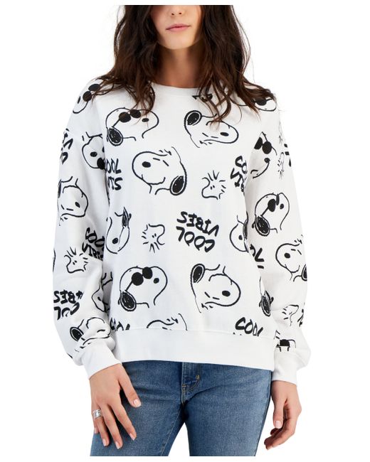 Peanuts Juniors Snoopy Woodstock Good Vibes Graphic Sweatshirt