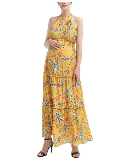 Kimi + Kai Maternity Soleil Floral Print Maxi Dress