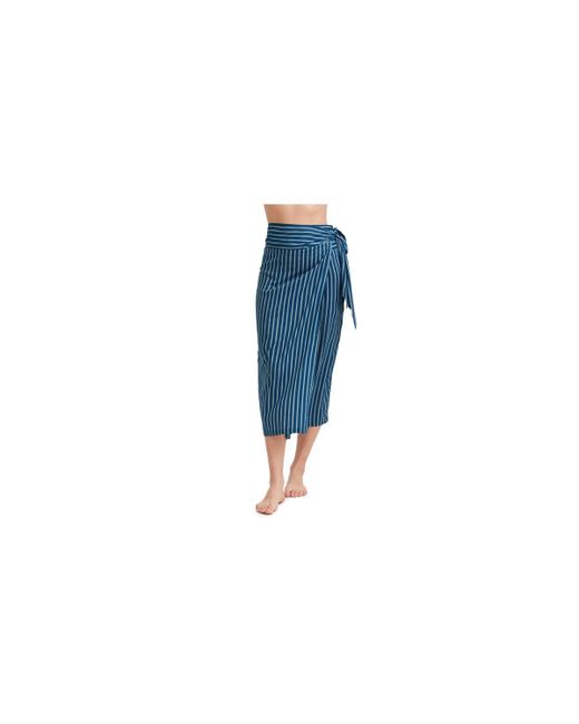 Gottex Printed stripe long sarong skirt swim cover up