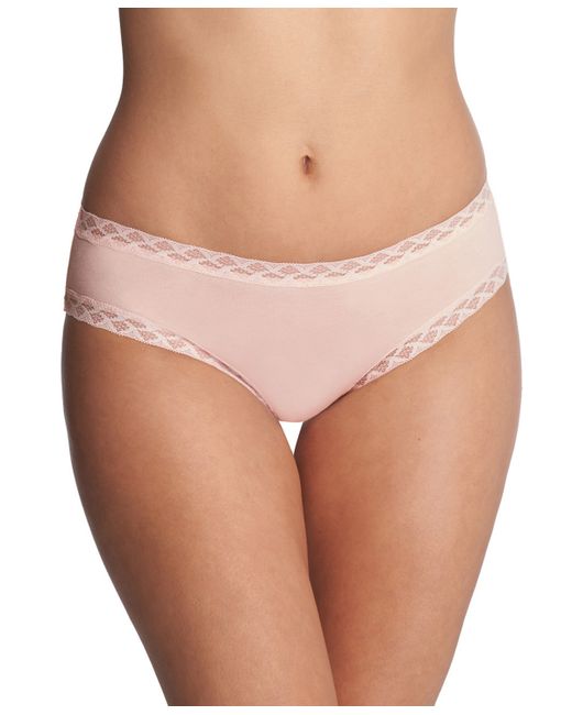 Natori Bliss Lace-Trim Cotton Brief Underwear