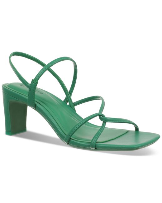 On 34th Cloverr Strappy Block-Heel Sandals Created for
