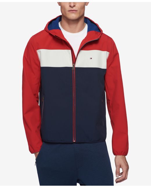 Tommy Hilfiger Hooded Soft Shell Jacket White/Blue