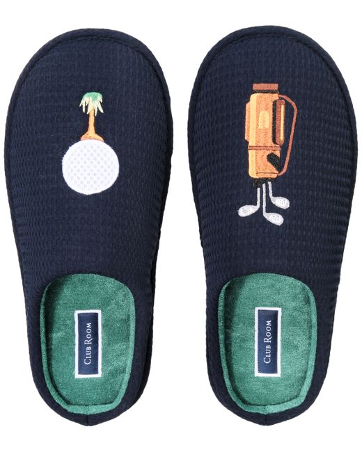 Club Room Golf Embroidered Slippers Created for