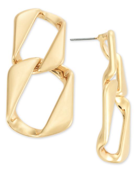 I.N.C. International Concepts Tone Twisted Link Drop Earrings Created for