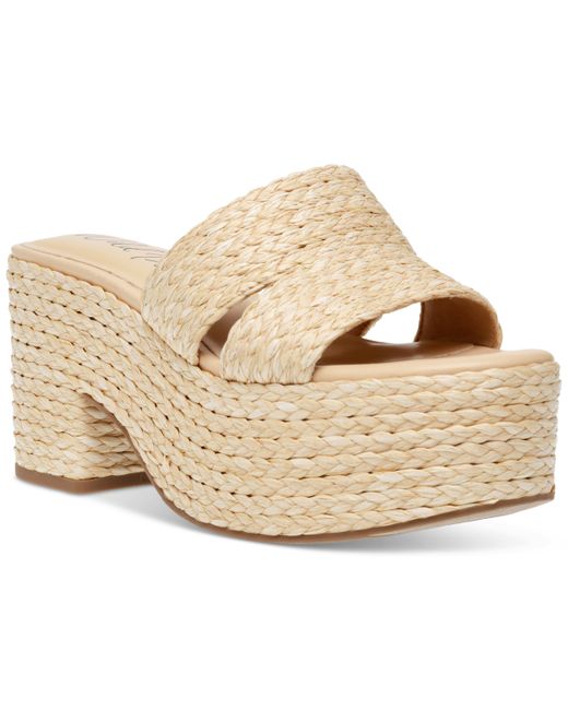 Wild Pair Niftyy Woven Espadrille Platform Wedge Slide Sandals Created for