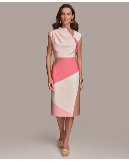 Donna Karan Colorblocked Sheath Dress