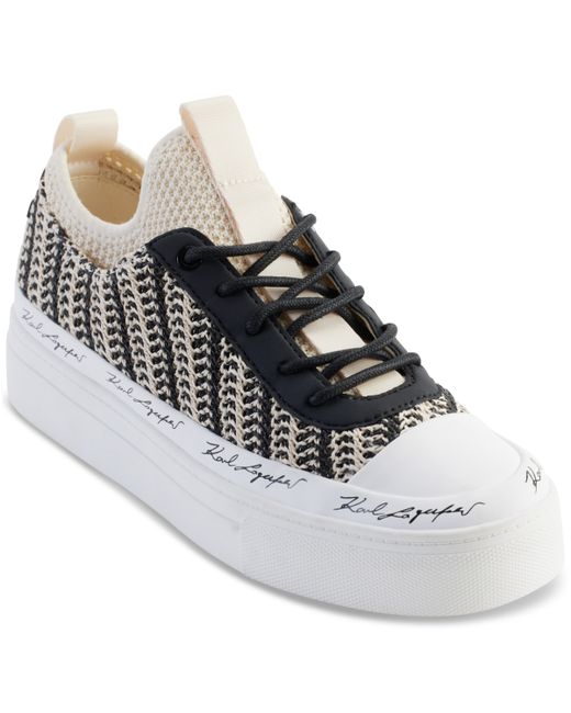 Karl Lagerfeld Cona Slip On Platform Sneakers Cream