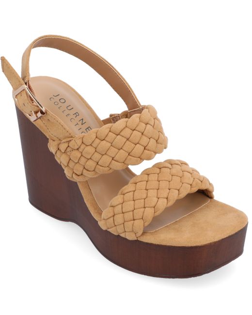Journee Collection Platform Wedge Sandals