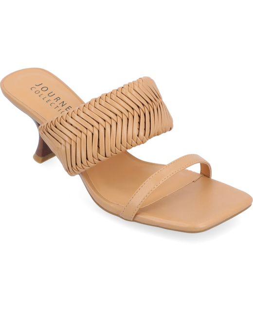 Journee Collection Woven Double Band Dress Sandals