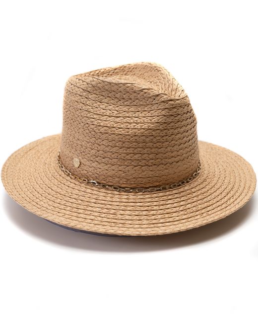 Vince Camuto Chain Trim Oversized Straw Panama Hat