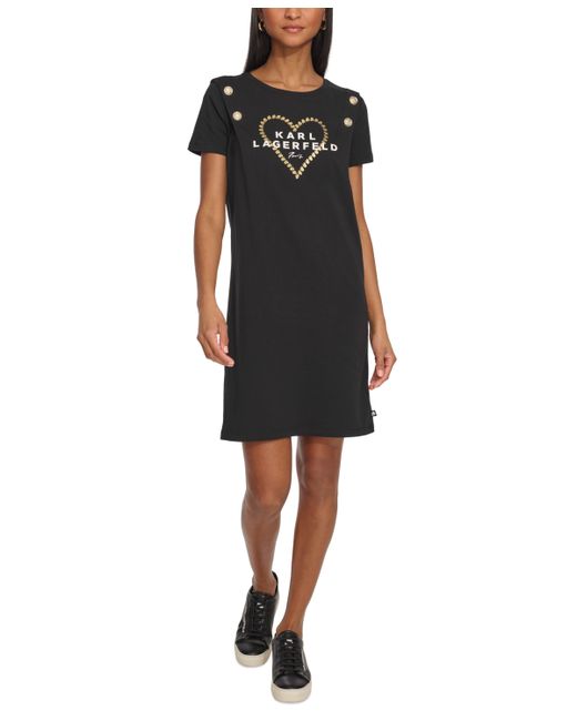 Karl Lagerfeld Heart Logo T-Shirt Dress