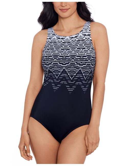 Swim Solutions High-Neck One-Piece Swimsuit white