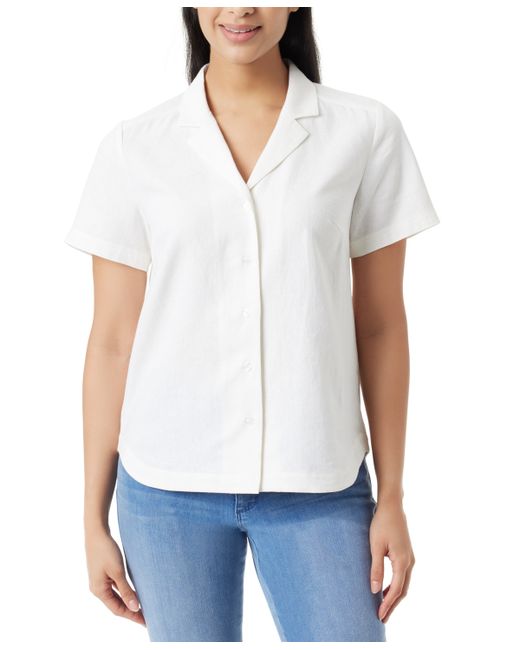 Gloria Vanderbilt Button-Up Camp Shirt