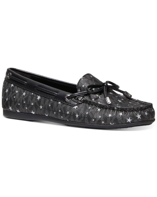 Michael Kors Michael Sutton Moccasin Flat Loafers White Stars