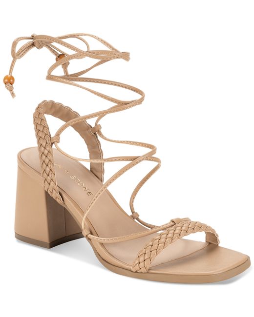 Sun + Stone Gemmaa Lace-Up Ankle-Tie Dress Sandals Created for