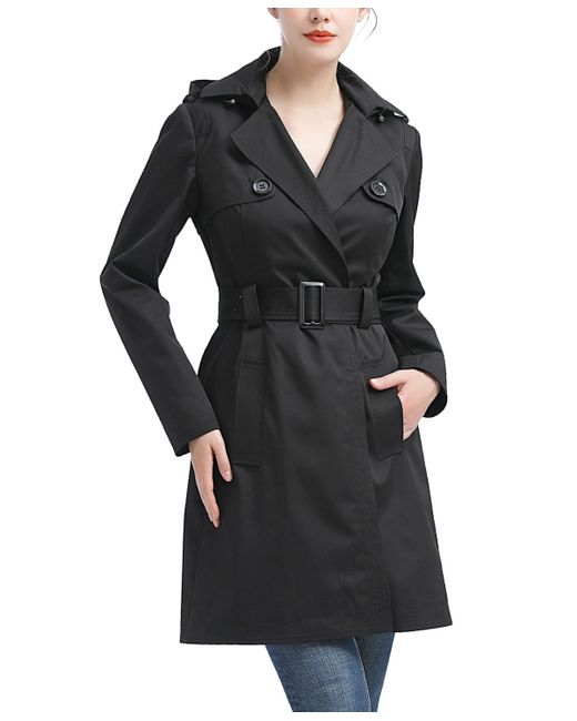 Kimi + Kai Angie Water Resistant Hooded Trench Coat