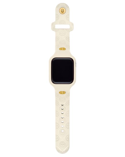 Tory Burch The T Monogram Silicone Strap For Apple Watch 41mm