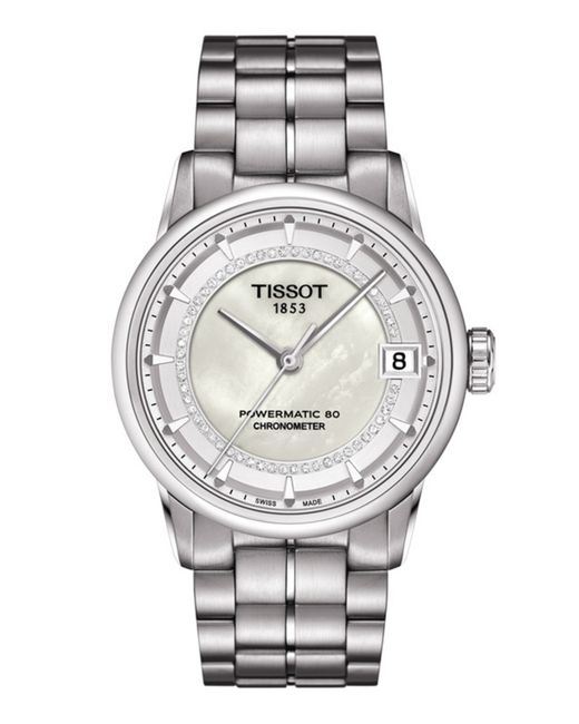 Tissot Swiss Automatic T-Classic Luxury Diamond x ct. t.w. Stainless Steel Bracelet Watch 33mm