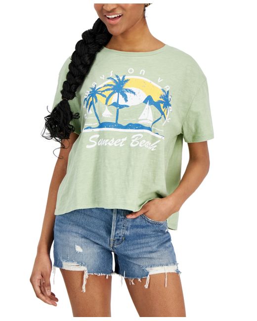 Grayson Threads, The Label Juniors Sunset Beach Cotton Short-Sleeve T-Shirt