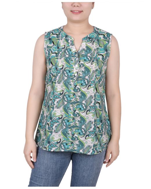 Ny Collection Sleeveless Pintucked Blouse
