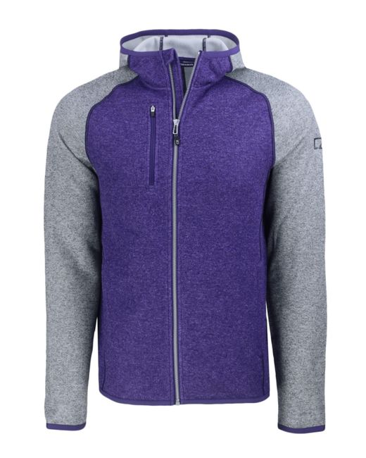 Cutter and Buck Mainsail Full Zip Hooded Jacket Polished Heather