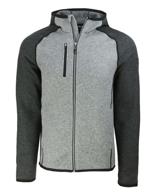 Cutter and Buck Mainsail Full Zip Hooded Jacket charcoal heat