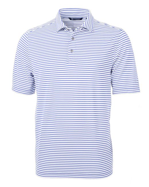 Cutter and Buck Big Tall Virtue Eco Pique Stripe Recycled Polo Shirt