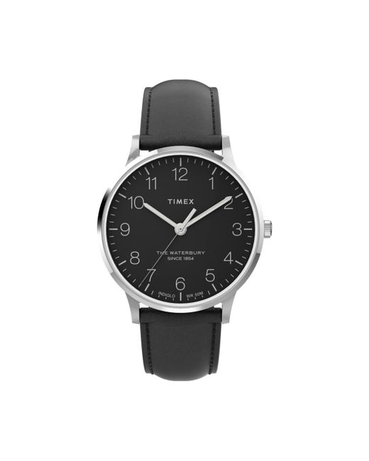 Timex Waterbury Leather Strap Watch 40 mm