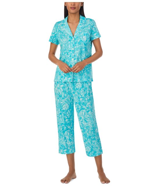 Lauren Ralph Lauren Short-Sleeve Capri Pant Pajama Set
