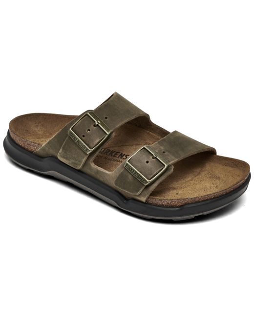 Birkenstock Arizona Crosstown Natural Leather Oiled Two-Strap Sandals from Finish Line