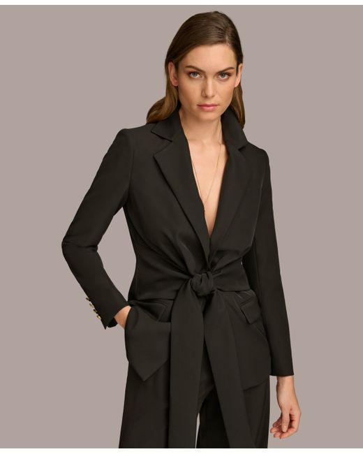 Donna Karan Tie-Front Blazer