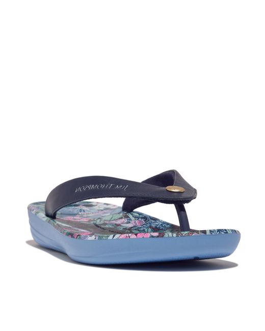 FitFlop Iqushion X Jim Thompson Leather Flip-Flops