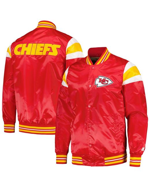 Starter Kansas City Chiefs Satin Full-Snap Varsity Jacket