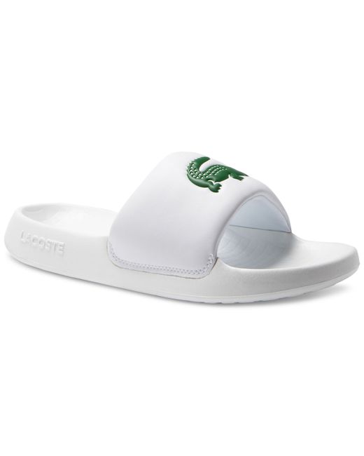 Lacoste Croco 1.0 Slip-On Slide Sandals Green