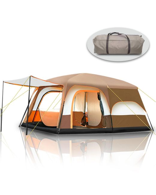 Sugift 6-Person Camping Tent Family Cabin with Expandable Sunshade Foyer