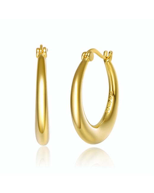 Rachel Glauber 14K Plated Large Hoop Earrings