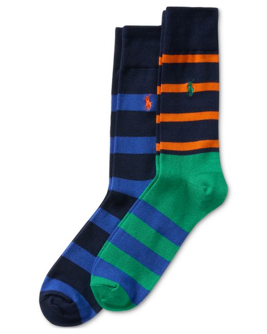 Polo Ralph Lauren Striped Slack Socks 2-pk