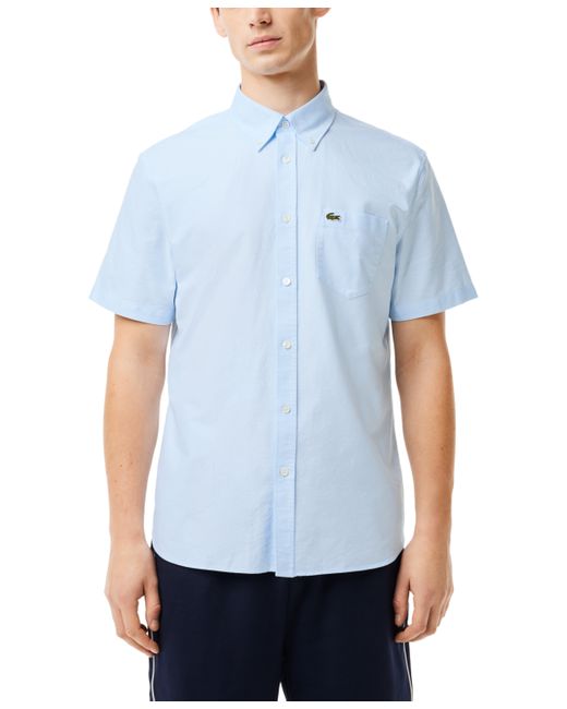 Lacoste Short Sleeve Button-Down Oxford Shirt