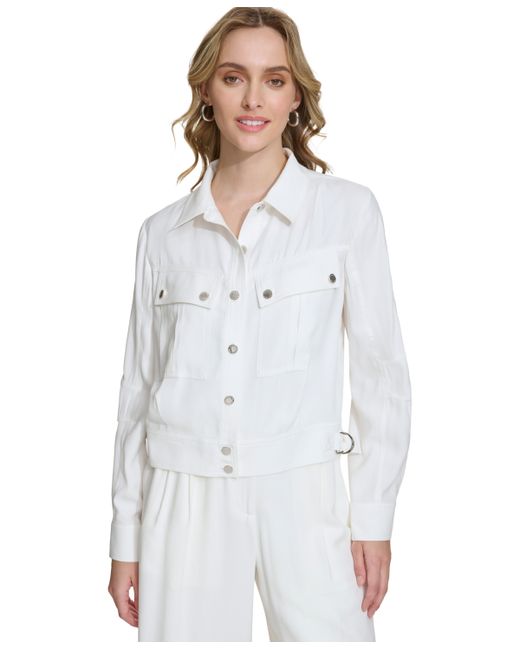 Calvin Klein Long-Sleeve Button-Front Jacket