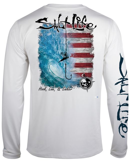 Salt Life Hook Line Sinker Salute Graphic Long-Sleeve Performance T-Shirt
