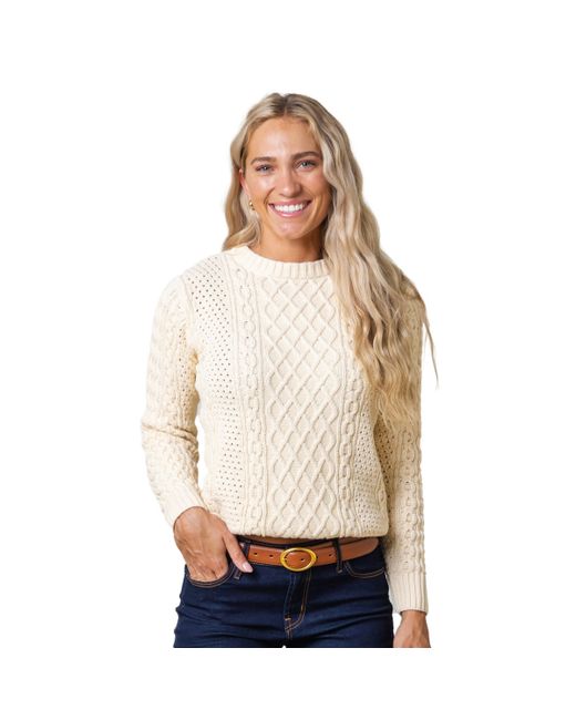 Hope & Henry Cable Knit Fisherman Sweater