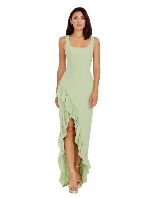 Dress the population Charlene Ruffled High-Low Gown